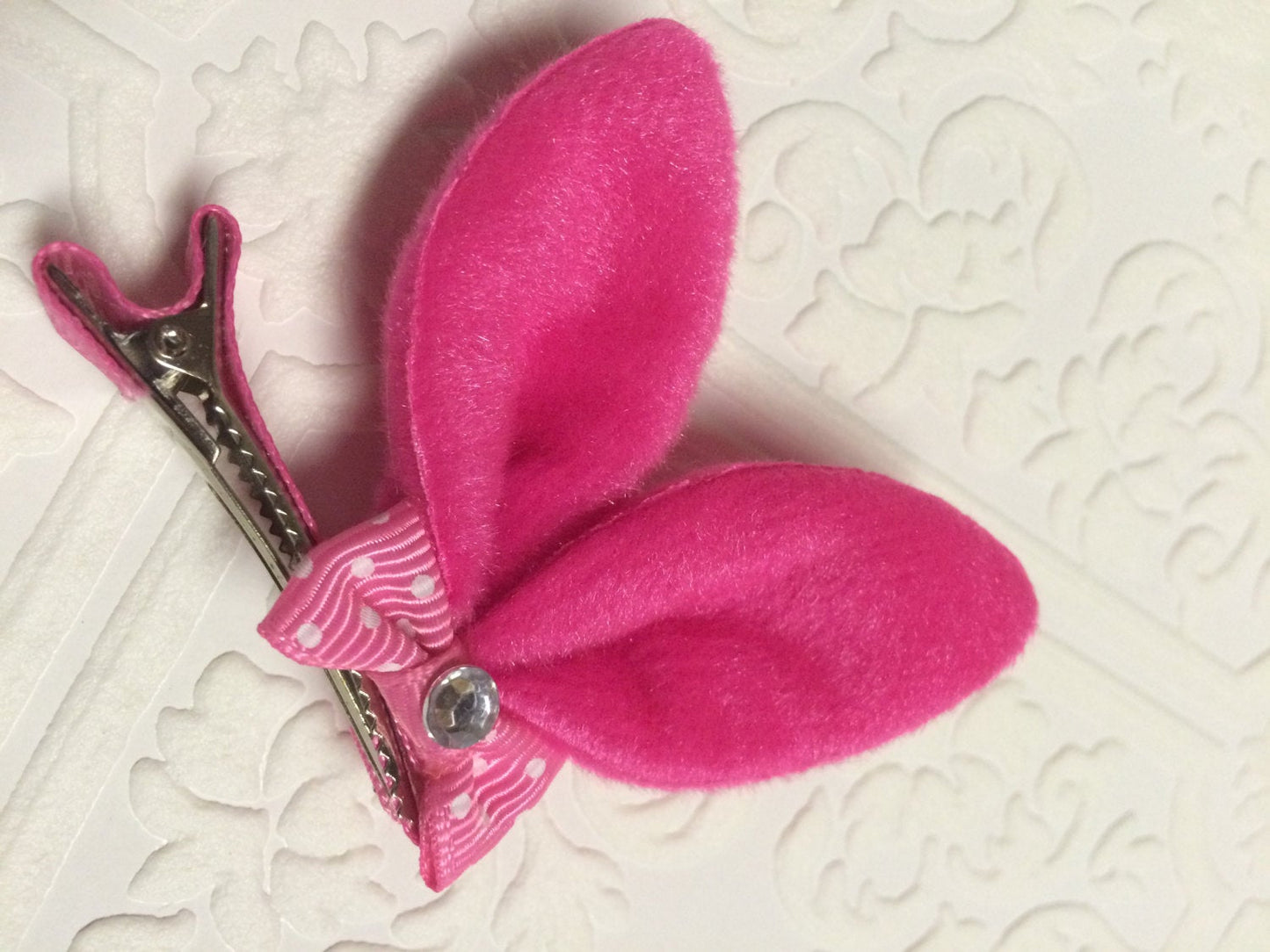 bunny headband, tiny bunny ears, tiny bunny headband, bunny baby headband, pink bunny ears, pink bunny ear clip, bunny ear clip, baby ears