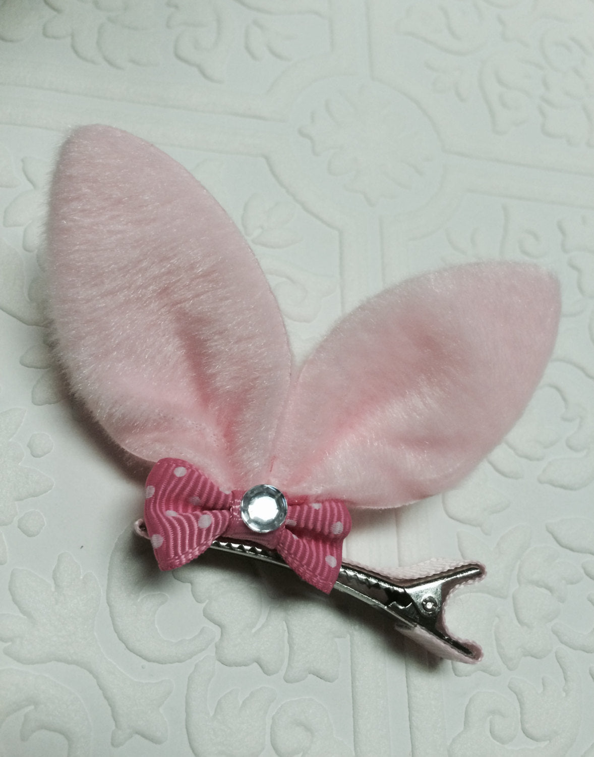 bunny headband, tiny bunny ears, tiny bunny headband, bunny baby headband, pink bunny ears, pink bunny ear clip, bunny ears