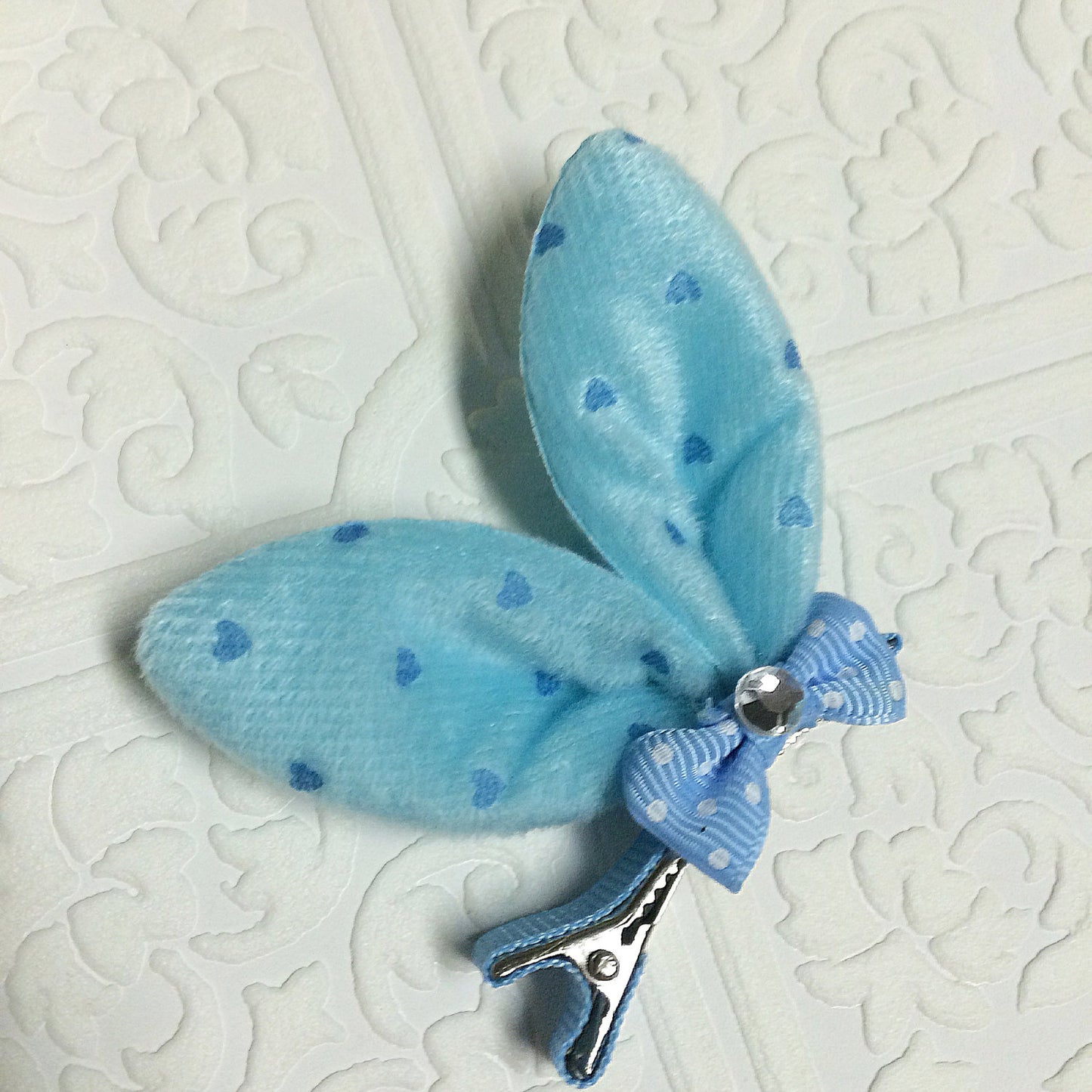 bunny headband, tiny bunny ears, tiny bunny headband, bunny baby headband, blue bunny ears, blue bunny ear clip, bunny ear clip, baby ears