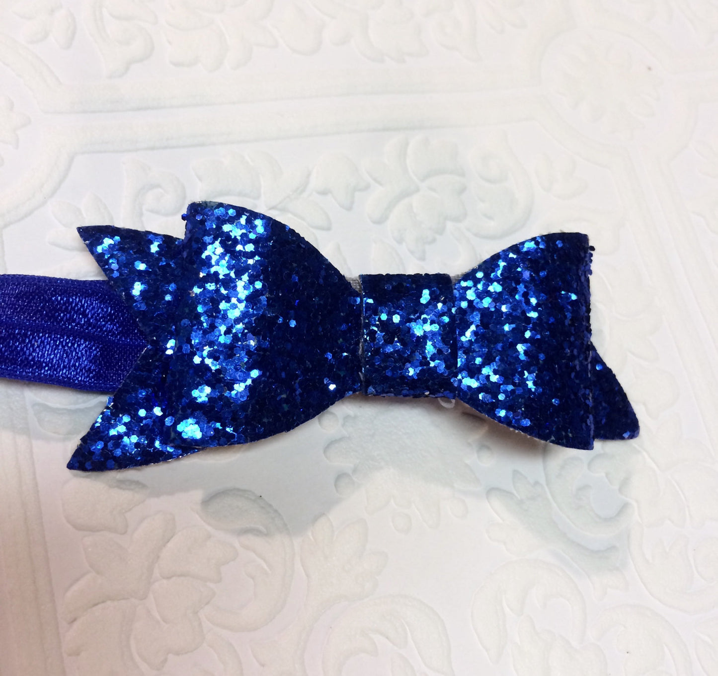 Blue bow headband, baby bow headband, sparkling bow headband, blue headband, blue baby headband, baby bow headband, Christmas headband