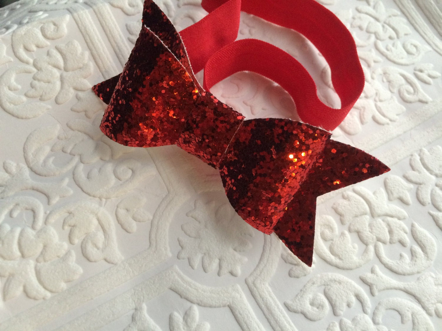 Red bow headband, baby bow headband, sparkling bow headband, red headband, red baby headband, baby bow headband, Christmas headband