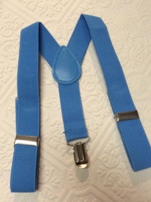 Baby suspenders, light blue baby suspenders, toddler suspenders, blue suspenders, sky blue suspenders