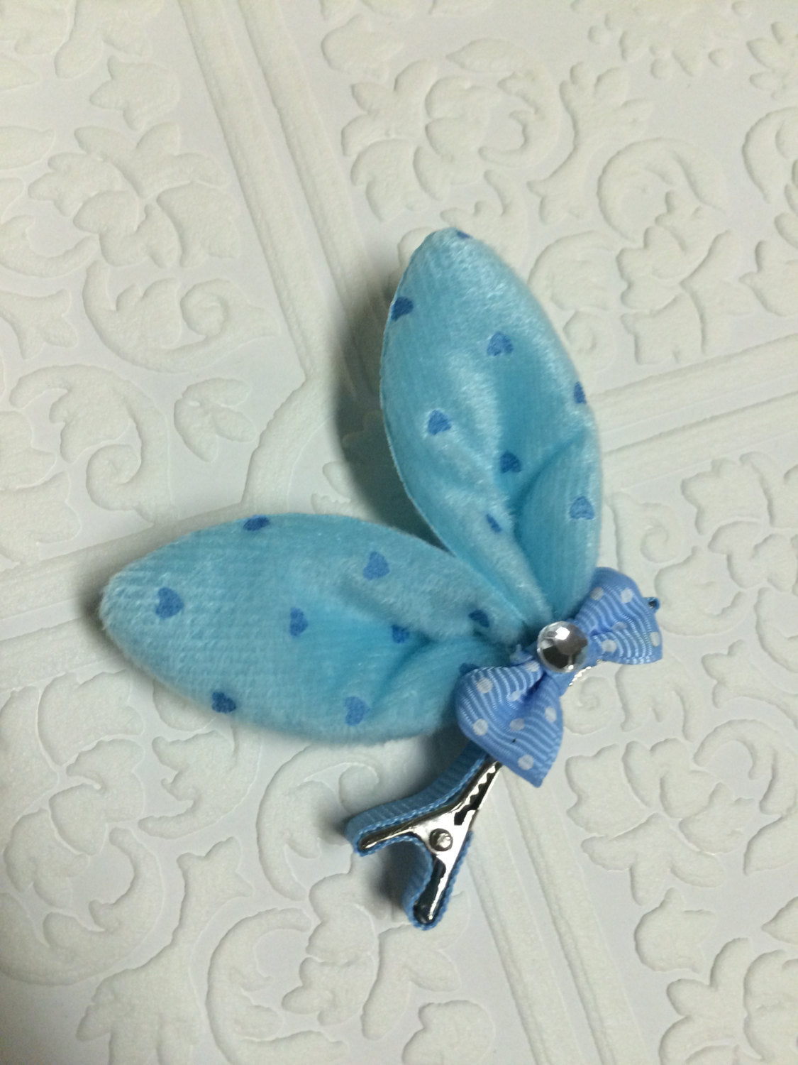 bunny headband, tiny bunny ears, tiny bunny headband, bunny baby headband, blue bunny ears, blue bunny ear clip, bunny ear clip, baby ears