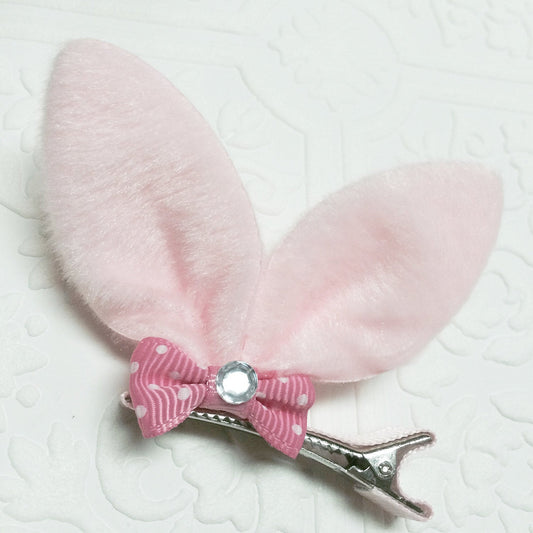 bunny headband, tiny bunny ears, tiny bunny headband, bunny baby headband, pink bunny ears, pink bunny ear clip, bunny ears