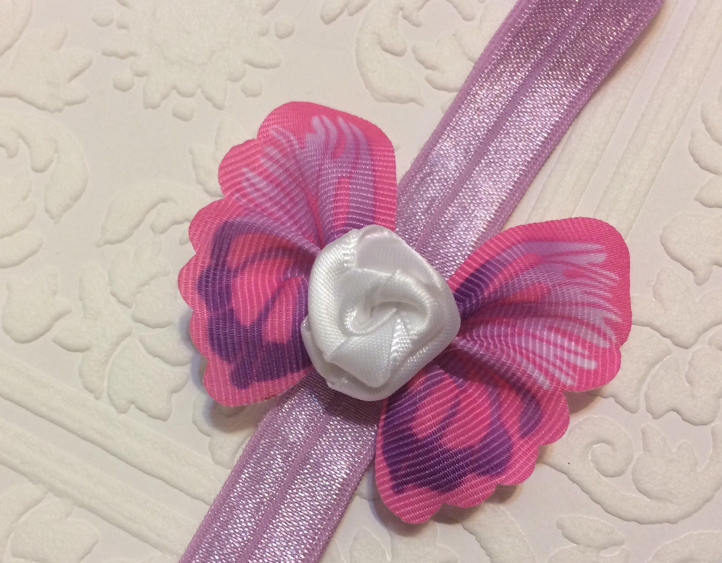 butterfly,butterfly headband, baby headband, baby butterfly headband, purple butterfly headband, photography prop, baby prop, rose headband