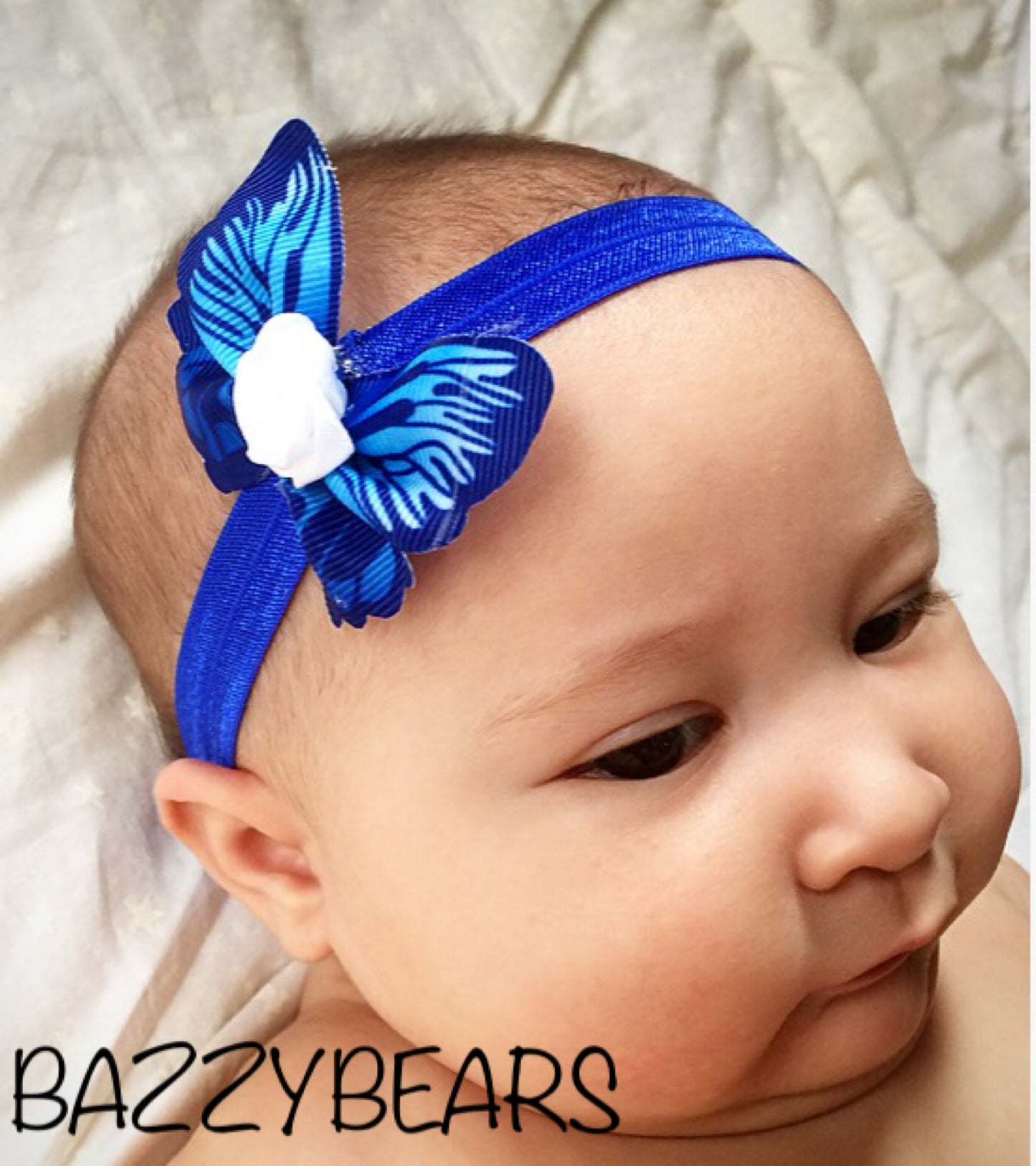 butterfly, butterfly headband, baby headband, baby butterfly headband, blue butterfly headband, photography prop, baby prop, rose headband