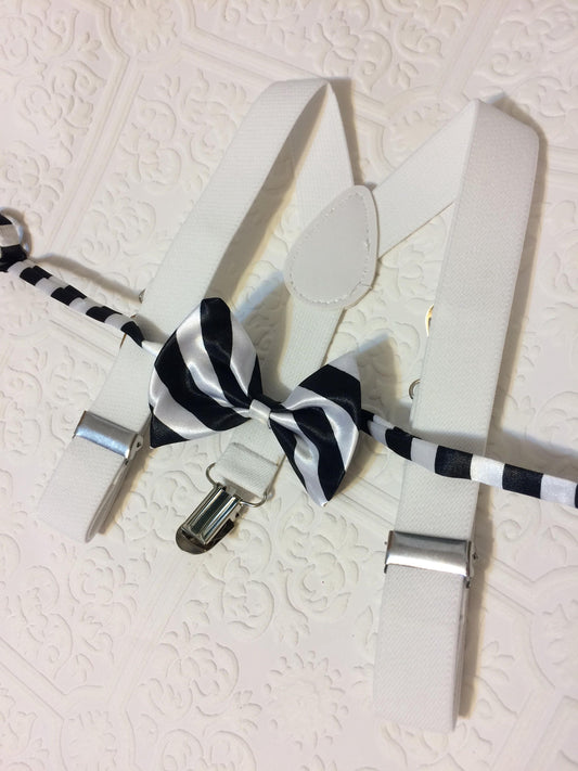 Photo baby, Baby suspenders and bow tie, black baby bow tie, baby bow tie, suspenders, white suspenders set, wedding bow tie, baby boy set