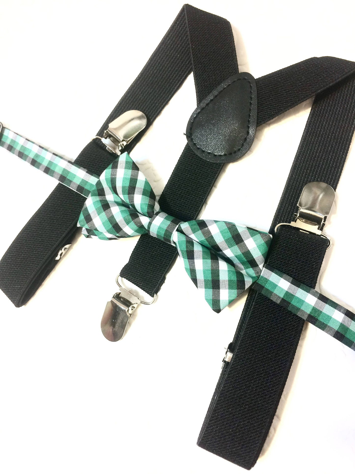 Baby suspenders, black baby suspenders, baby bow tie, suspenders, black suspenders set, rustic green bow tie, Green bow tie, green kids bow