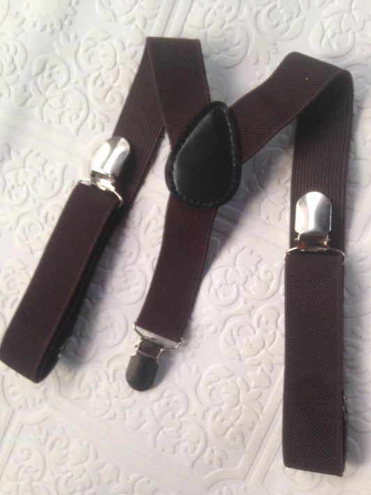 Baby suspenders, brown baby suspenders, toddler suspenders, brown baby suspenders, Dark brown suspenders, baby brown suspenders, birthday