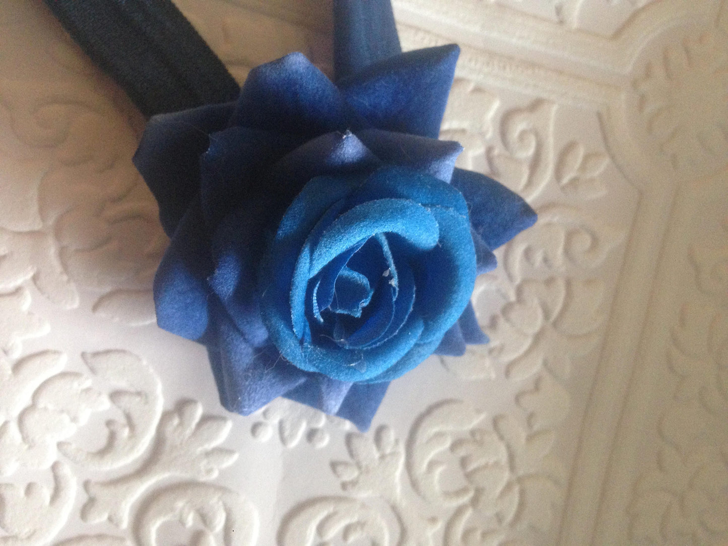 Rose headband, rose baby headband, baby headband, blue headband, newborn headband, blue baby headband, blue baby headband