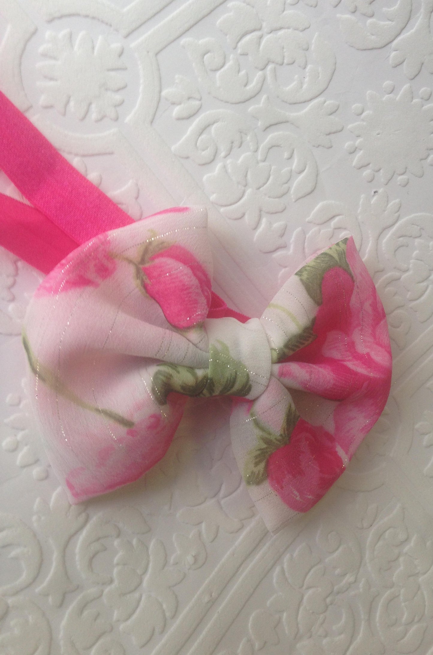 Pink baby headband, baby headband, pink bow headband, newborn headband, bow headband, roses headband, baby roses headband,pink rose baby