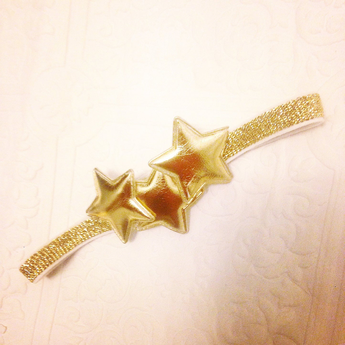 Silver Gold Star Crown Baby Infant Toddler Headband Baby Shower Gift 36cm
