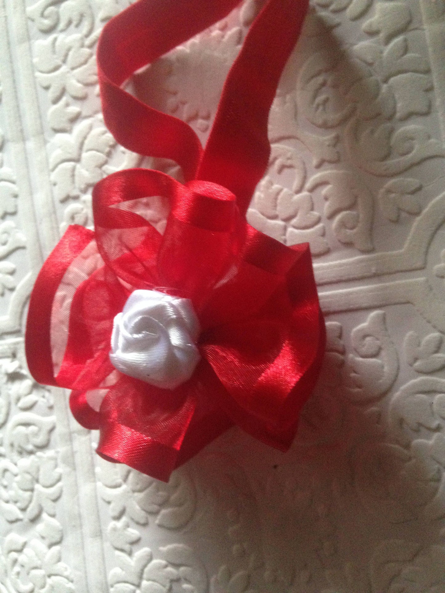 Red baby headband, Christmas baby headband, white baby headband, holiday baby headband, holiday headband, christmas headband, photography