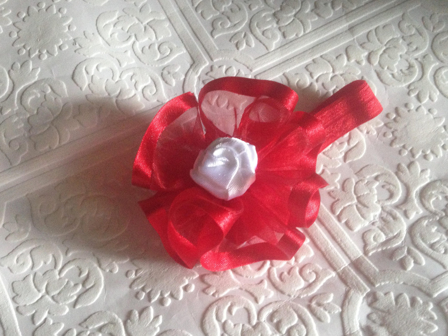 Red baby headband, Christmas baby headband, white baby headband, holiday baby headband, holiday headband, christmas headband, photography