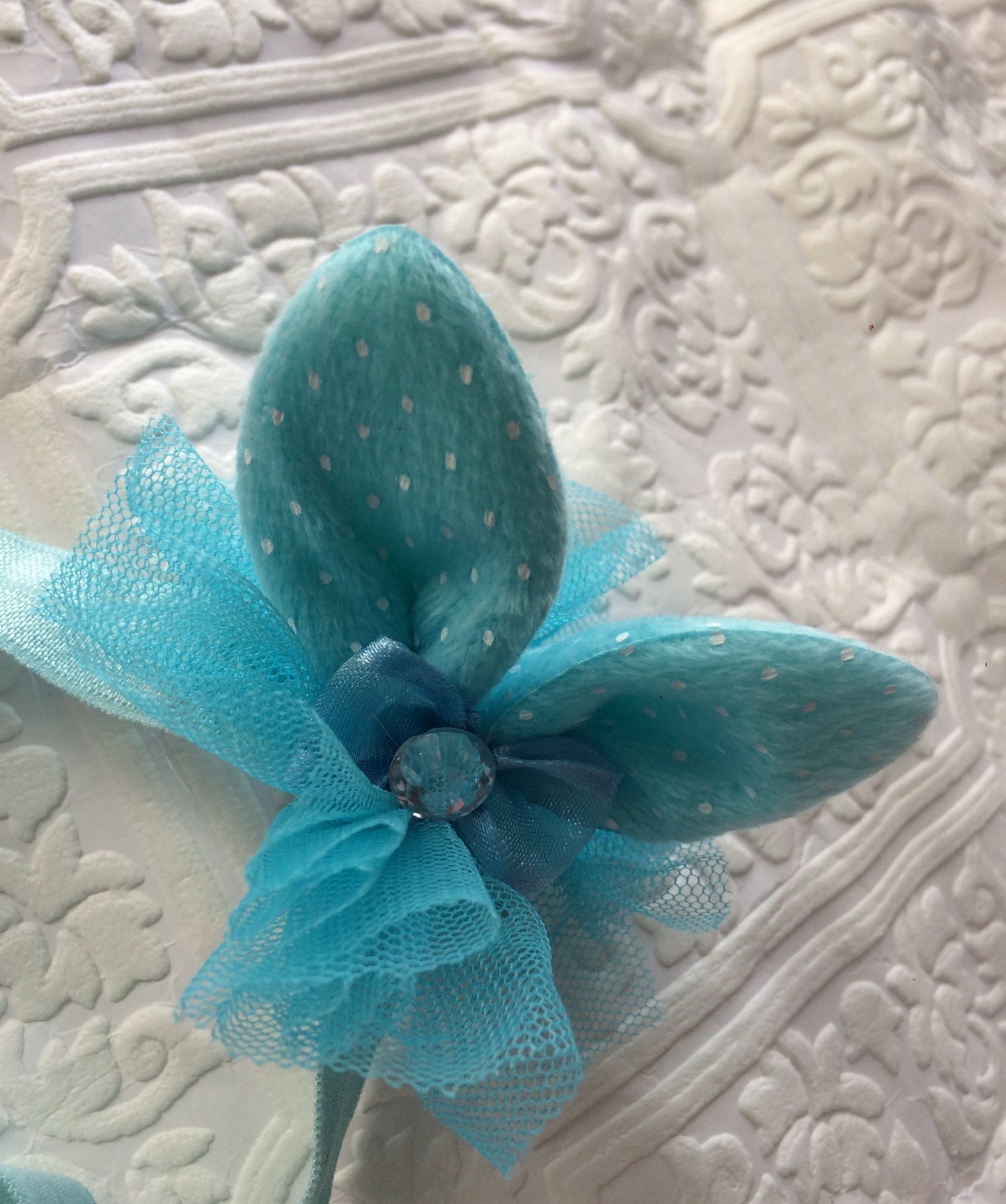 Easter bunny headband, bunny ears, tiny bunny headband, bunny baby headband, blue bunny ears, blue bunny ear clip, bunny ear clip, baby ears