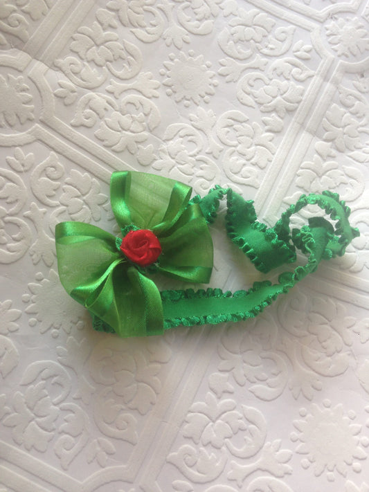 Red green baby headband, Christmas baby headband, green baby headband, holiday baby headband, holiday headband, christmas headband, photo