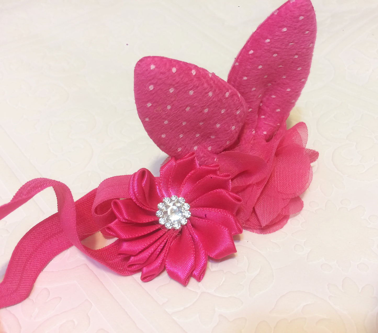 bunny headband, tiny bunny ears, tiny bunny headband, bunny baby headband, pink bunny ears, pink bunny ear clip, bunny ear clip, baby ears