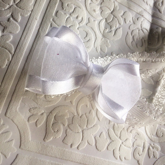 White bow headband, white baby headband,  baptism headband,  wedding baby headband,  baptism baby headband,  baby headband, white bow
