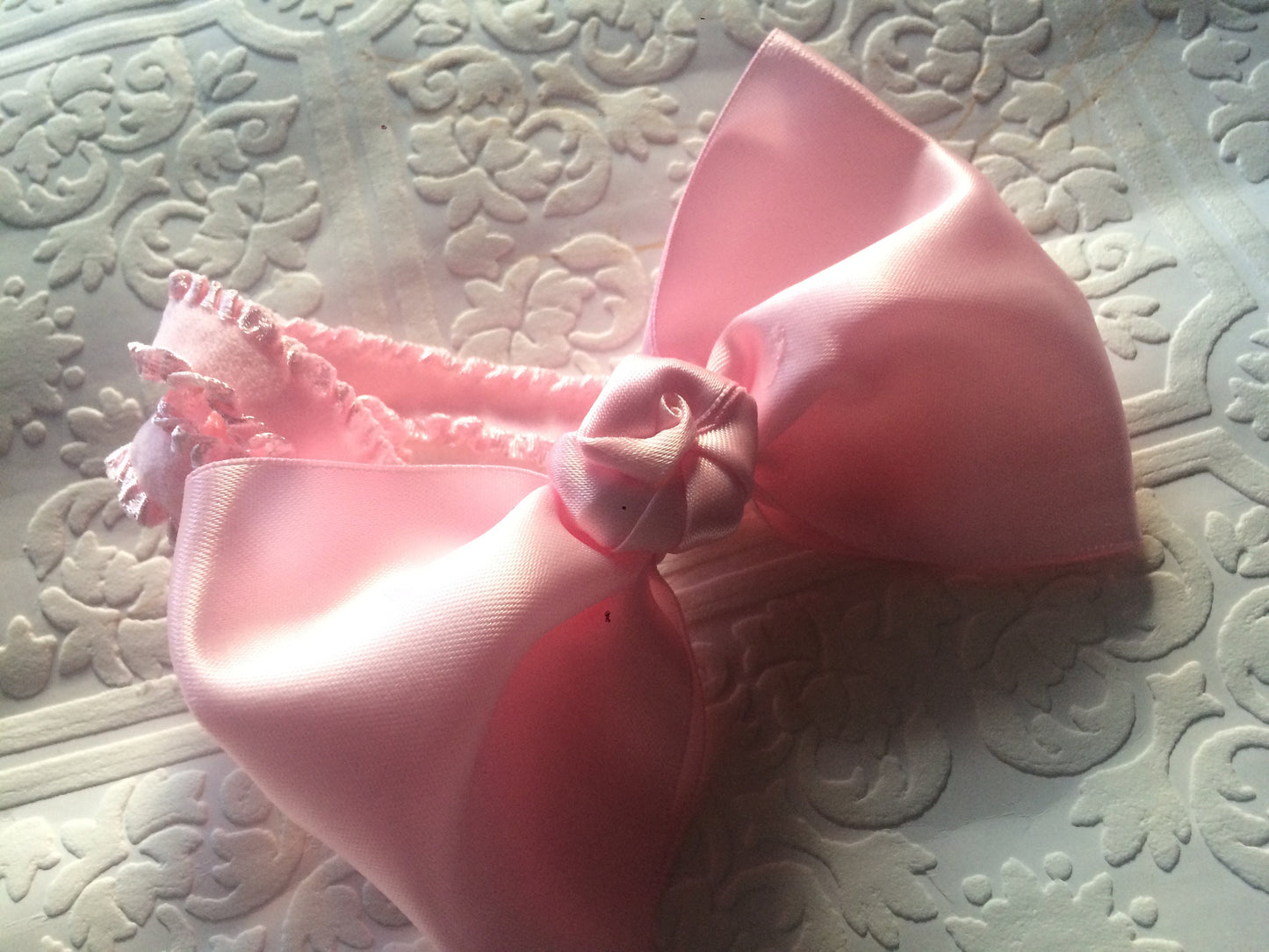 pink baby headband, pink bow headband, birthday baby headband, birthday headband, wedding headband, Valentine baby headband, big bow