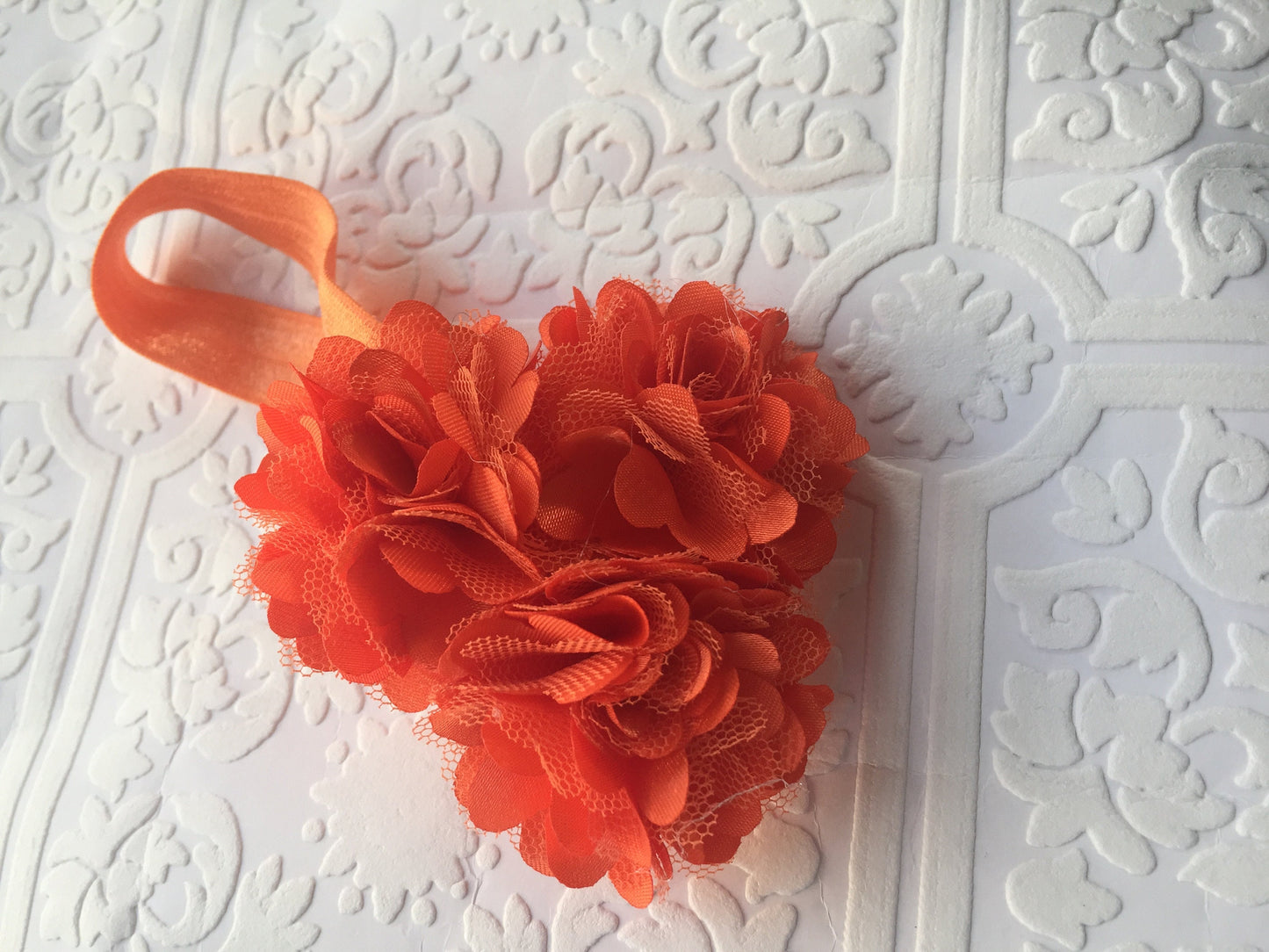 Orange baby headband, Halloween baby headband, pumpkin headband, pumpkin baby headband, orange headband, crepe headband, Halloween baby