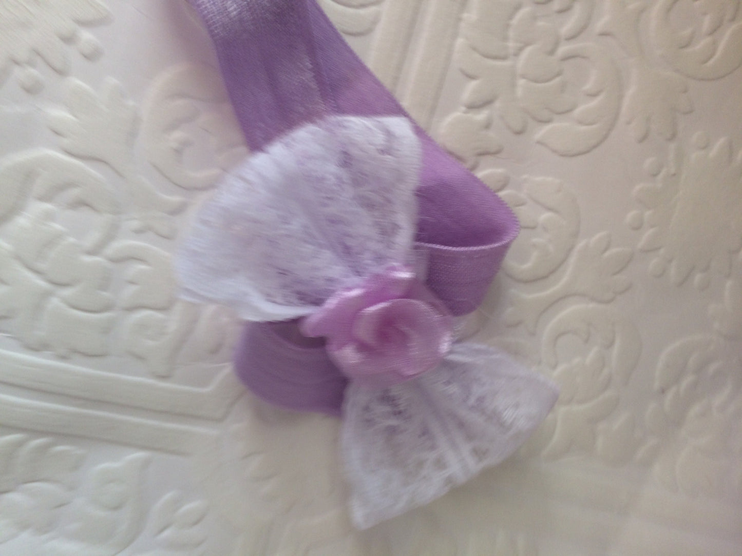White bow headband, white baby headband,  lace headband,  wedding baby headband,  rose baby headband,  baby headband, white bow, purple bow