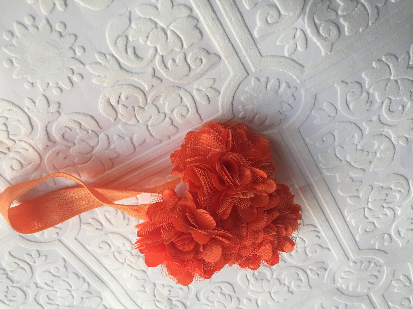 Orange baby headband, Halloween baby headband, pumpkin headband, pumpkin baby headband, orange headband, crepe headband, Halloween baby