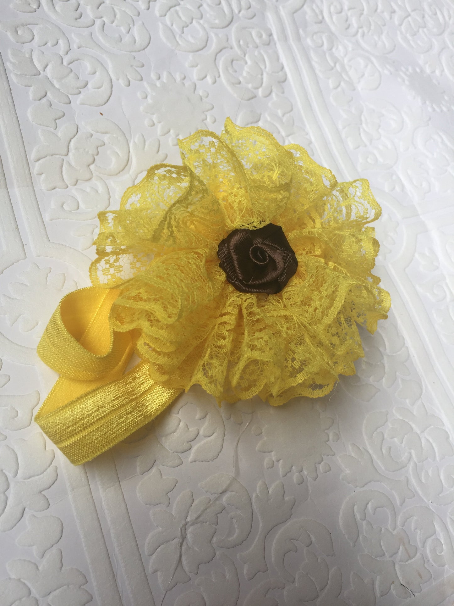 Sunflower headband, baby sunflower headband, sunflower baby headband, yellow flower headband, yellow baby headband, summer baby headband