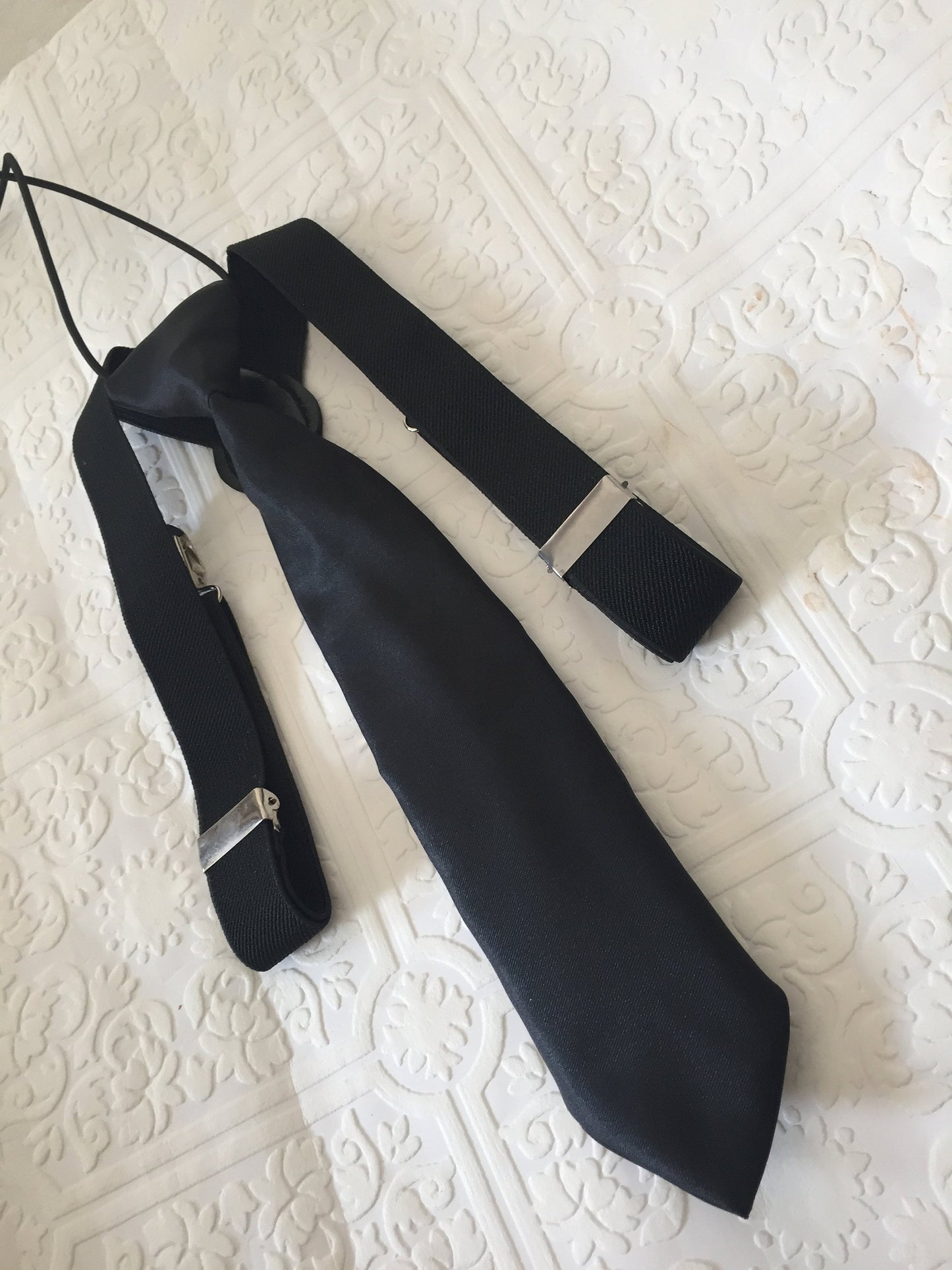 Baby suspenders, black baby suspenders, baby tie, suspenders, black suspenders set, black baby tie, suspenders and tie, tie and suspenders