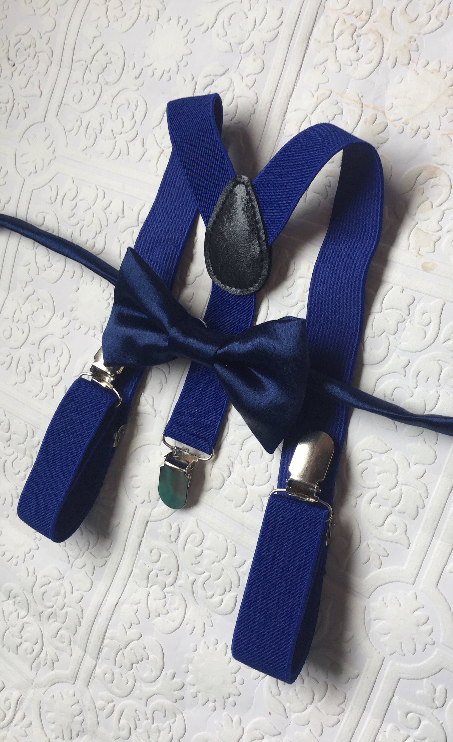 Baby suspenders, royal blue baby suspenders, bow tie and suspenders, blue suspenders set, blue bow tie, suspenders and bow tie, ringbearer