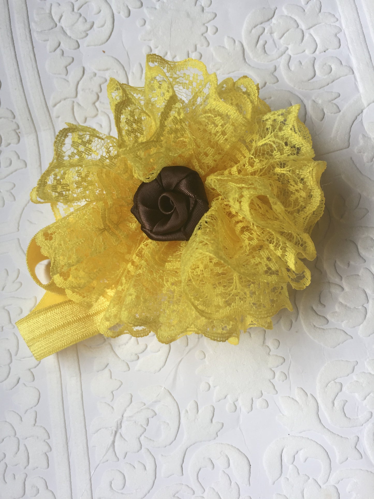 Sunflower headband, baby sunflower headband, sunflower baby headband, yellow flower headband, yellow baby headband, summer baby headband