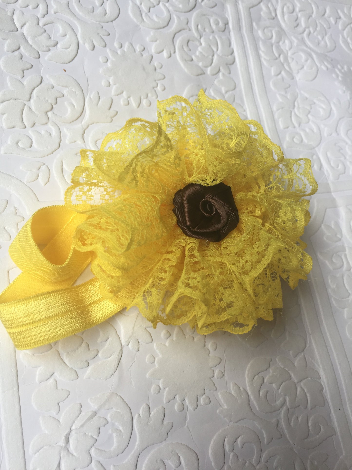 Sunflower headband, baby sunflower headband, sunflower baby headband, yellow flower headband, yellow baby headband, summer baby headband