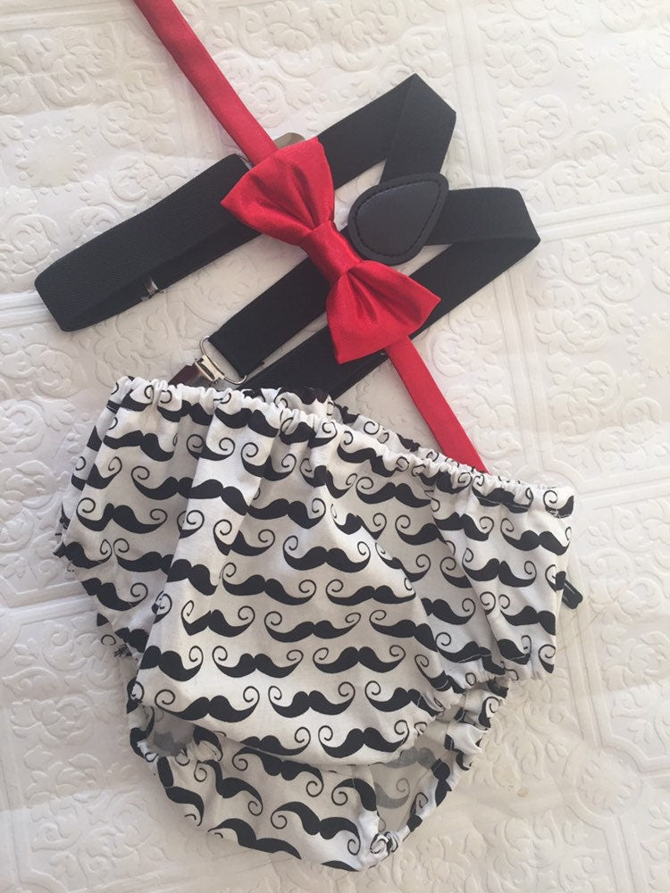 Little man birthday outfit, bow tie birthday set, cake smash outfit boy, baby boy 1st birthday outfit, bow tie and suspenders, diaper cover