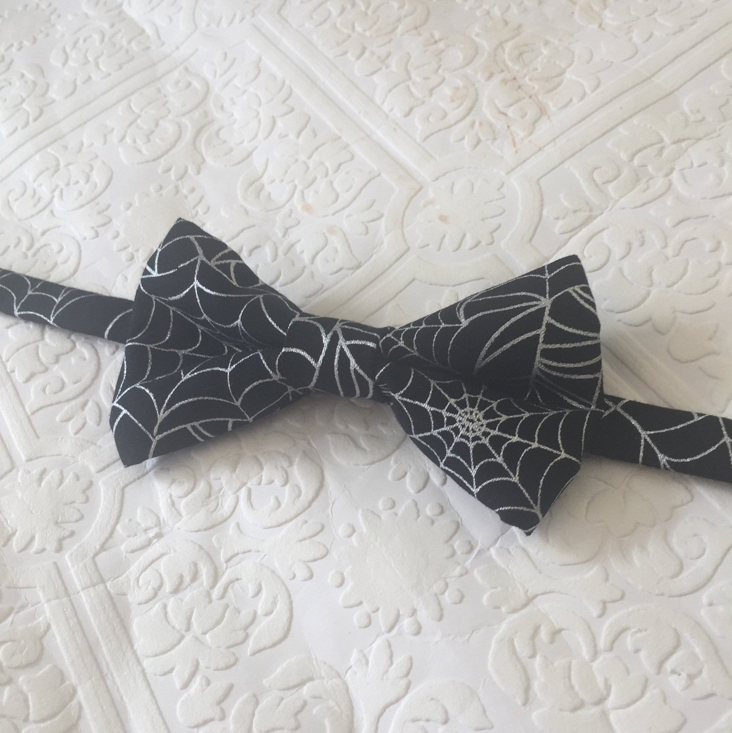Halloween Black Spider Web Bow Tie, halloween bow ties, black halloween bow ties, black bow ties, little boys bow ties, mens bow ties