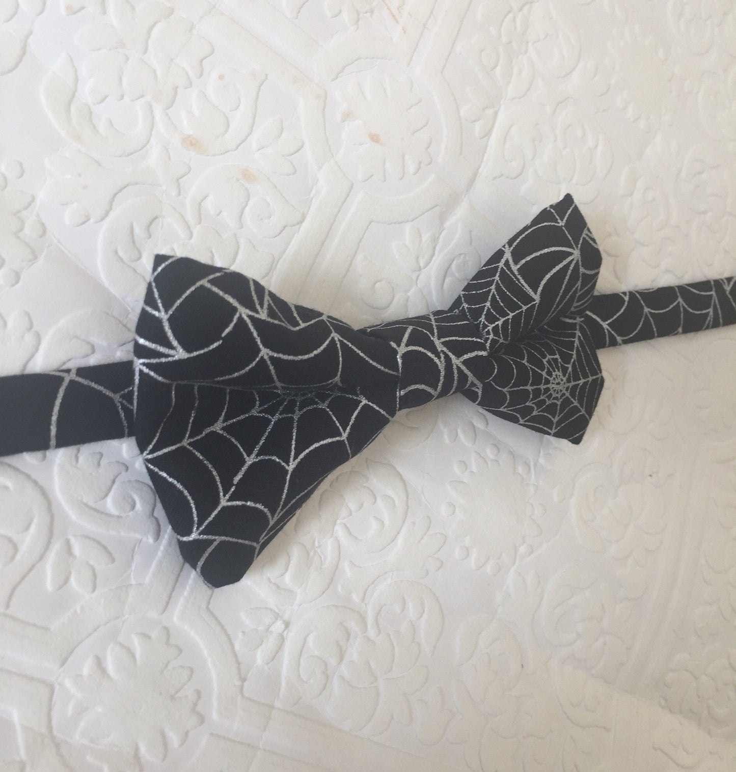 Halloween Black Spider Web Bow Tie, halloween bow ties, black halloween bow ties, black bow ties, little boys bow ties, mens bow ties