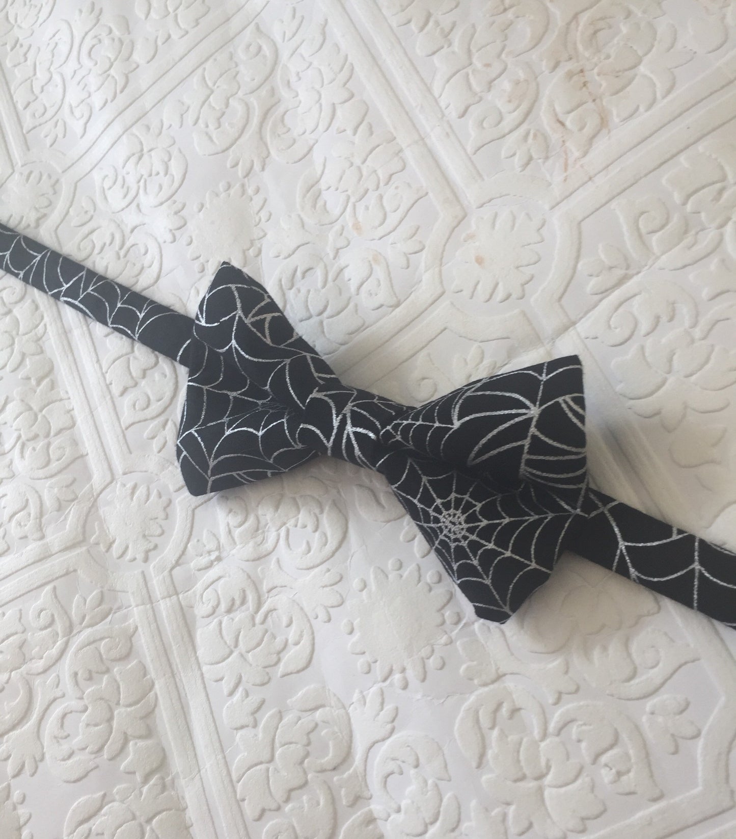 Halloween Black Spider Web Bow Tie, halloween bow ties, black halloween bow ties, black bow ties, little boys bow ties, mens bow ties