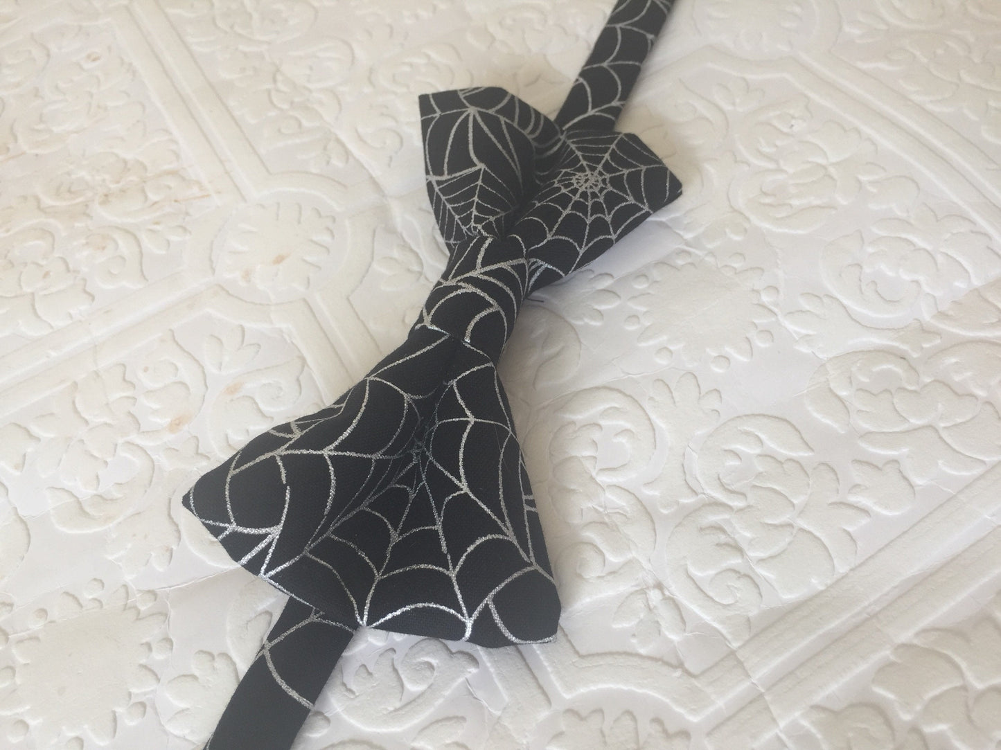 Halloween Black Spider Web Bow Tie, halloween bow ties, black halloween bow ties, black bow ties, little boys bow ties, mens bow ties