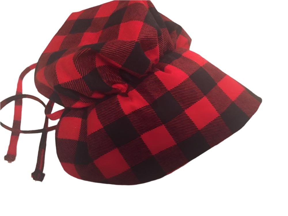 Buffalo plaid bonnet