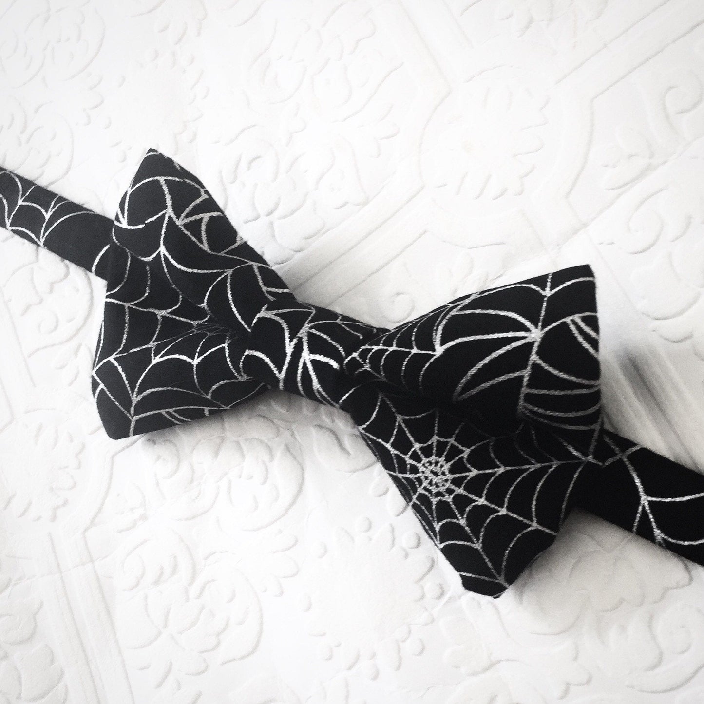 Halloween Black Spider Web Bow Tie, halloween bow ties, black halloween bow ties, black bow ties, little boys bow ties, mens bow ties