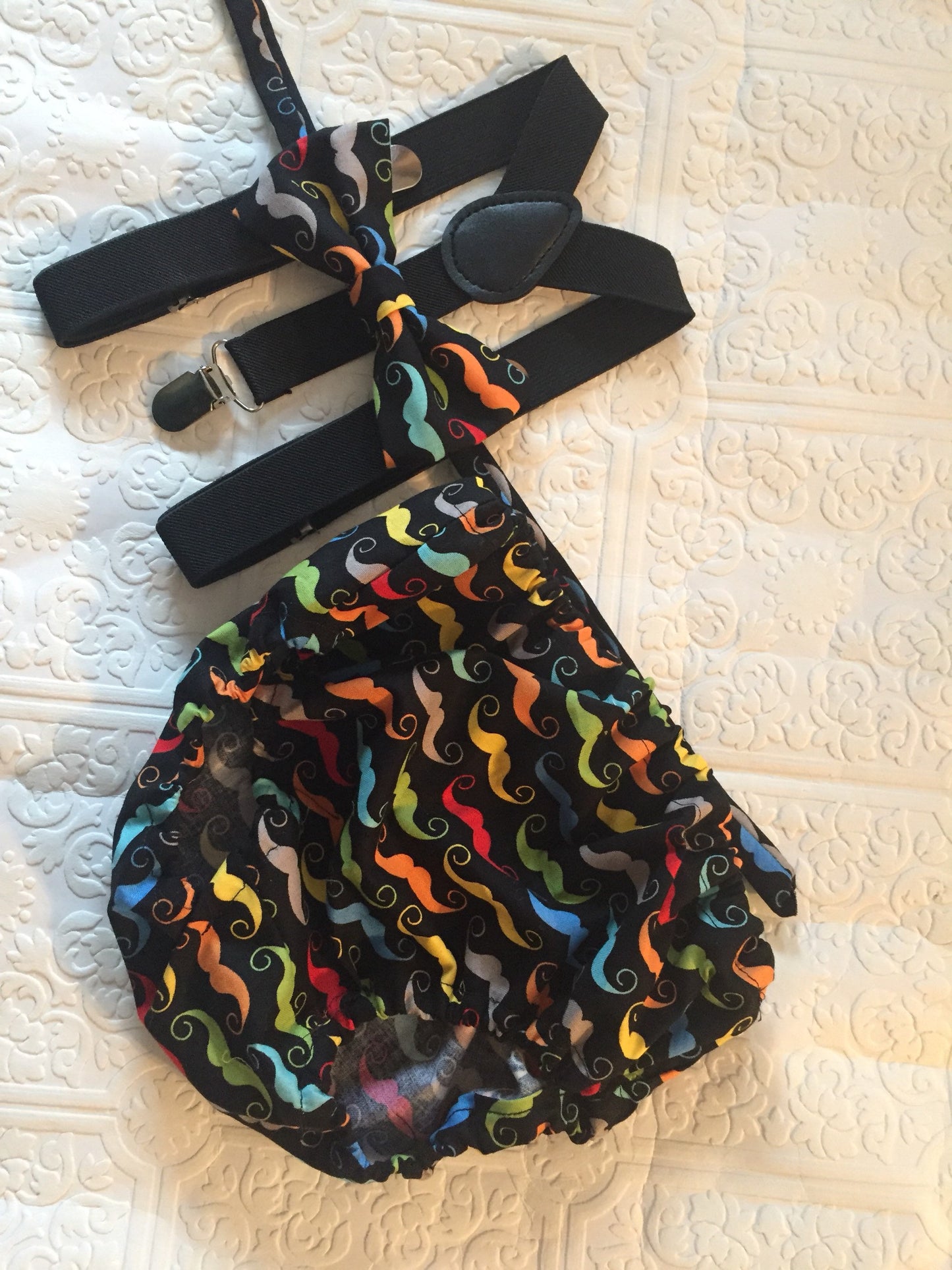 Little man 1st birthday outfit, 1st birthday cake smash outfit, mustache cake smash outfit, mustache tie and diaper cover, boy cake smash