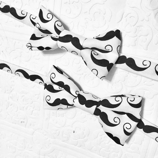 Boy Bow Tie, Black white bow tie, Moustache, Baby Boy Bow Tie, Bowties, Bow Tie, Boys Bow Tie, black Moustaches, Boy, Tie, Bowtie for Boys