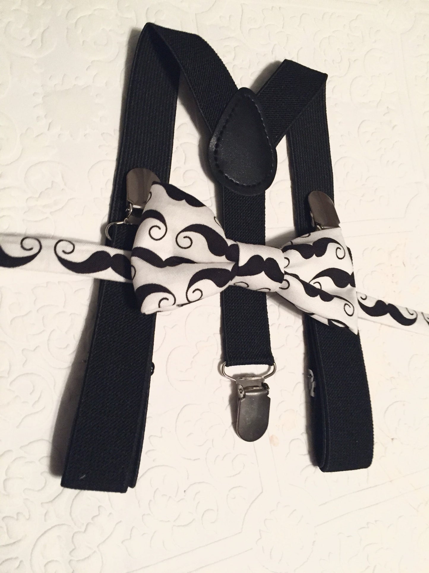 Mustache Baby Bow Tie, Mustache Baby Boy Bowtie and Suspender Set, Baby Bow Tie, Baby Mustache Bow Tie, Mustache Toddler Bow Tie-newborn-5yr