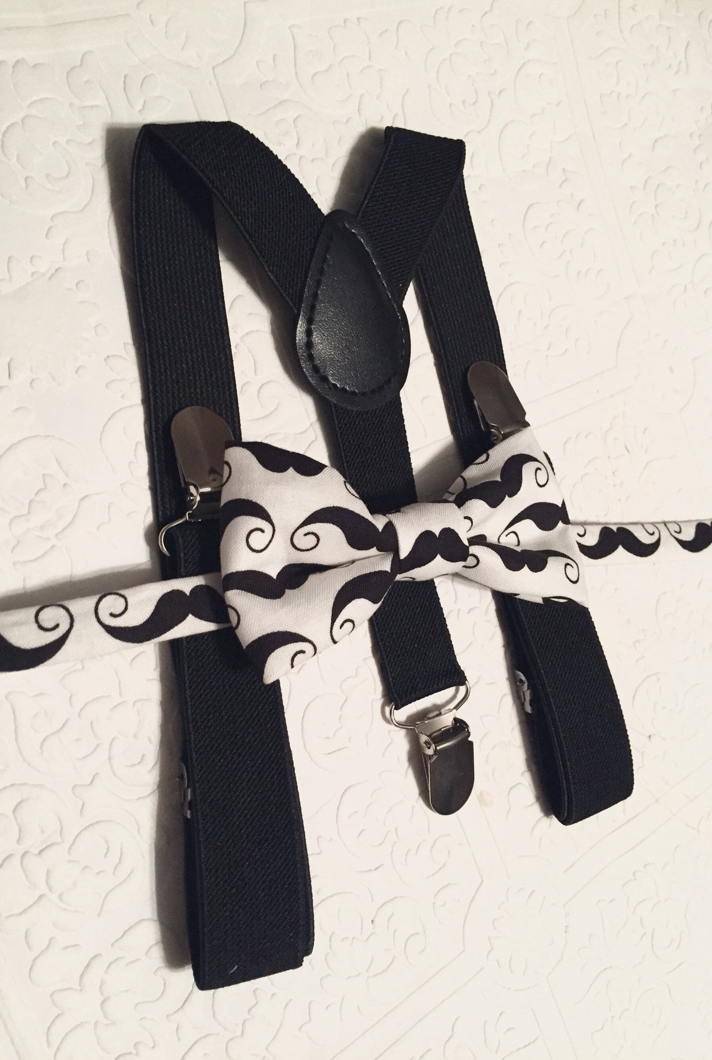 Mustache Baby Bow Tie, Mustache Baby Boy Bowtie and Suspender Set, Baby Bow Tie, Baby Mustache Bow Tie, Mustache Toddler Bow Tie-newborn-5yr