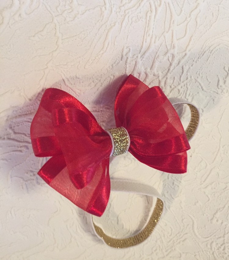 Red Christmas Bow, Christmas Hair bow, Red Bow, Red Boutique Bow, Cheer Bow, Bow Headband, Baby Headband, Christmas Headband, Bow Hair Clip