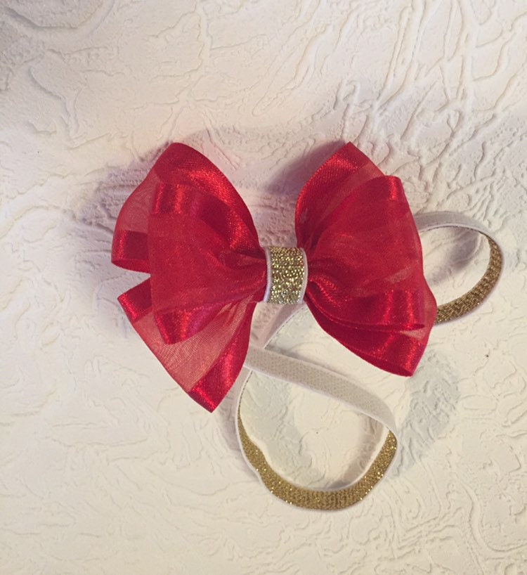 Red Christmas Bow, Christmas Hair bow, Red Bow, Red Boutique Bow, Cheer Bow, Bow Headband, Baby Headband, Christmas Headband, Bow Hair Clip
