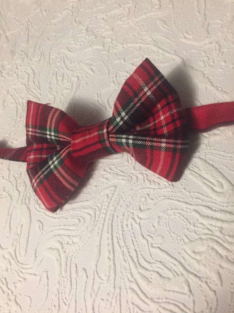 Royal Stuart Tartan Christmas Bow Tie, Red Royal Stewart Bow Tie, Baby and Children Bow Tie, Adult Mens Red Plaid Bow tie, Xmas Outfit