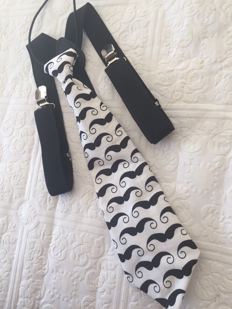 Mustache Tie and Suspenders, Little man 1st birthday set, 1st birthday cake smash outfit, mustache cake smash, mustache tie, boy cake smash,