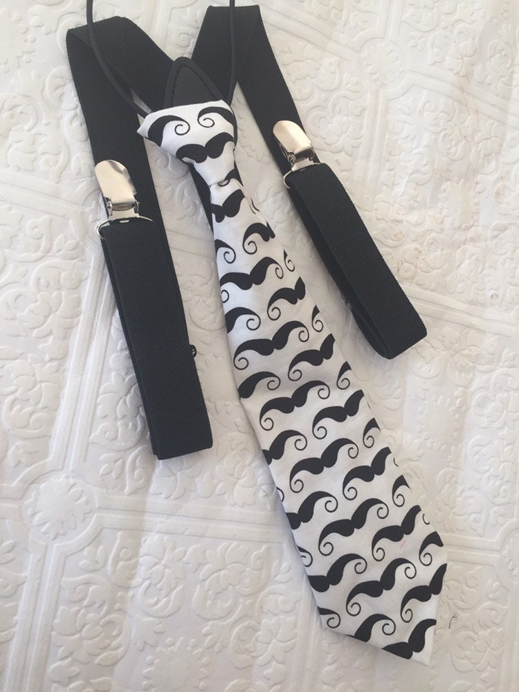 Mustache Tie and Suspenders, Little man 1st birthday set, 1st birthday cake smash outfit, mustache cake smash, mustache tie, boy cake smash,