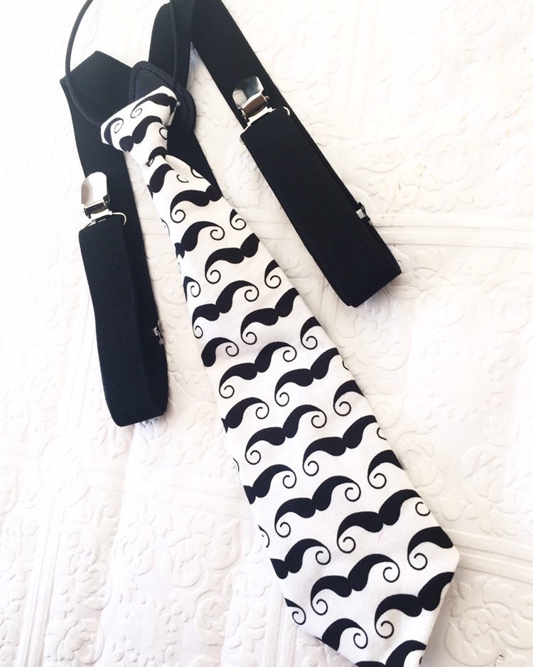 Mustache Tie and Suspenders, Little man 1st birthday set, 1st birthday cake smash outfit, mustache cake smash, mustache tie, boy cake smash,