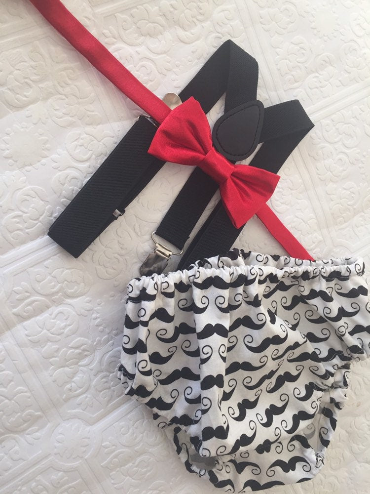 Little man birthday outfit, bow tie birthday set, cake smash outfit boy, baby boy 1st birthday outfit, bow tie and suspenders, diaper cover