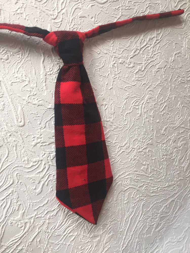 Red & Black plaid tie, buffalo check tie, red plaid tie, boy's red tie, boy's tie, baby tie, toddler tie, christmas tie, red and black tie